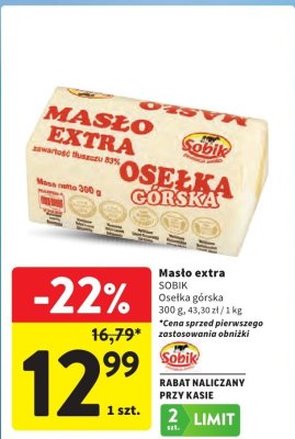 Masło extra Osełka górska 300 g promocja w Intermarche