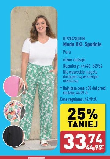 Spodnie damskie 44/46-52/54 Up2fashion promocja