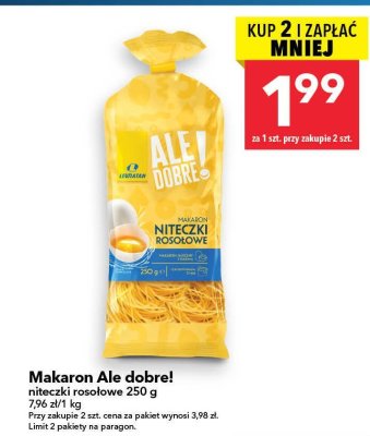Makaron niteczki rosołowe Ale dobre! 250 g promocja w LEWIATAN