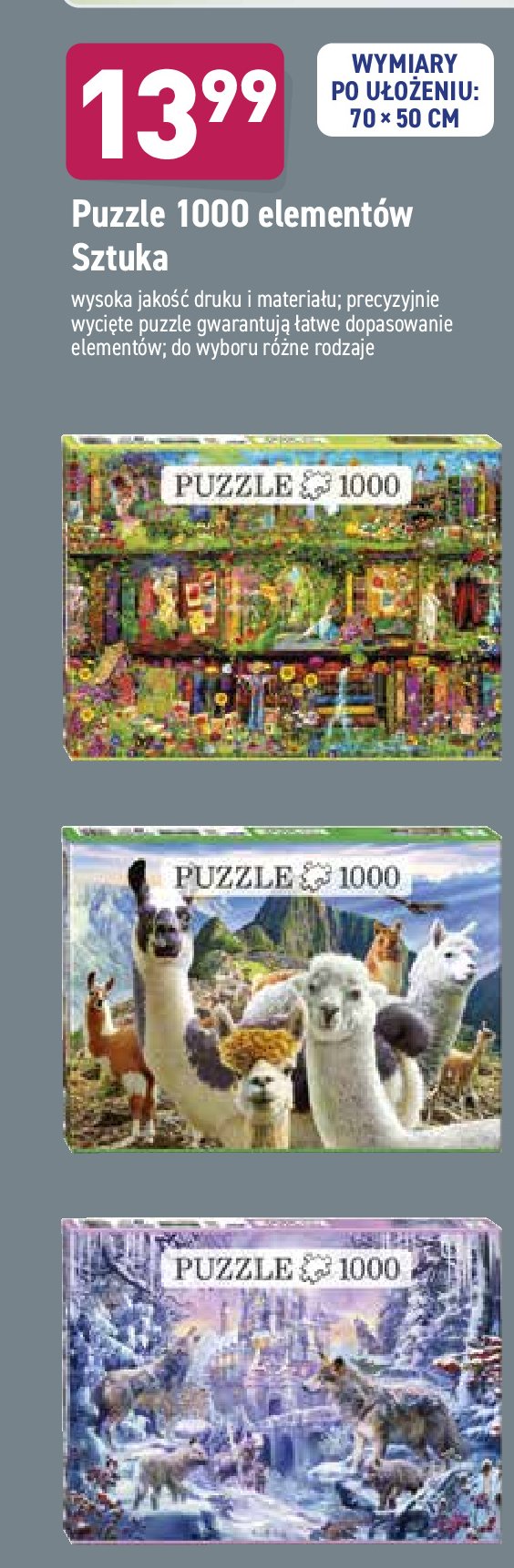 Puzzle 1000 el. promocja