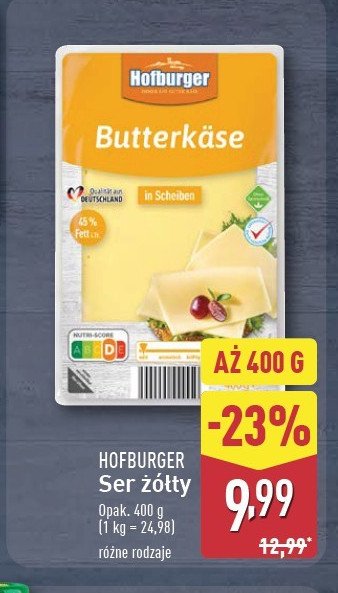 Ser butter-kase Hofburger promocja