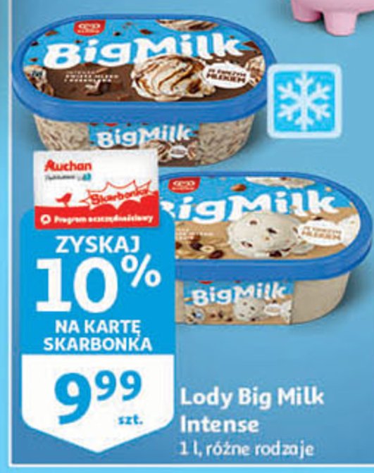 Lody bakalia intense Algida big milk promocja