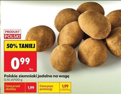 Polskie ziemniaki jadalne na wagę Biedronka promocja w Biedronka