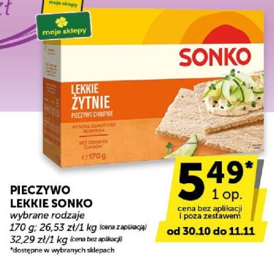 Pieczywo lekkie Sonko promocja w Groszek