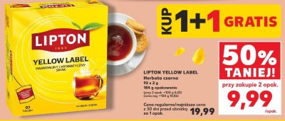 Herbata czarna Yellow Label promocja w Kaufland