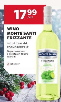 Wino Monte Santi Frizzante różne rodzaje promocja w Stokrotka