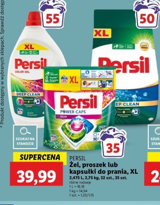 Kapsułki do prania deep clean color PERSIL POWER CAPS promocja