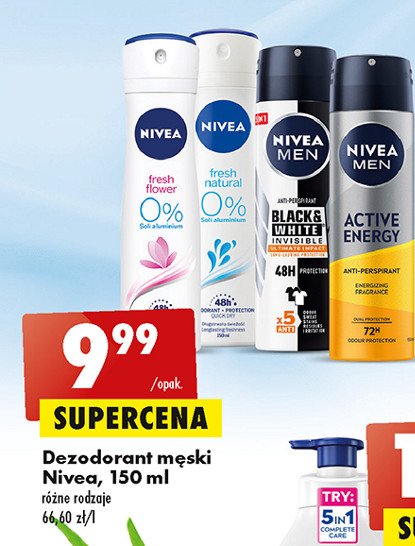 Antyperspirant max protection Nivea men invisible black & white promocja