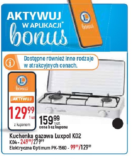 Kuchenka elektryczna jednopalnikowa pk-1560 Optimum promocja
