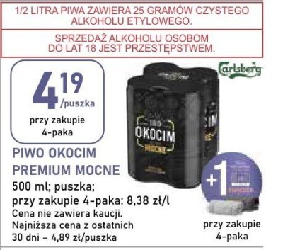 Piwo OKOCIM PREMIUM MOCNE promocja w Stokrotka