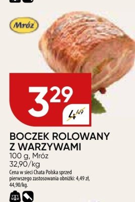 Boczek rolowany z warzywami Mróz promocja w Chata Polska