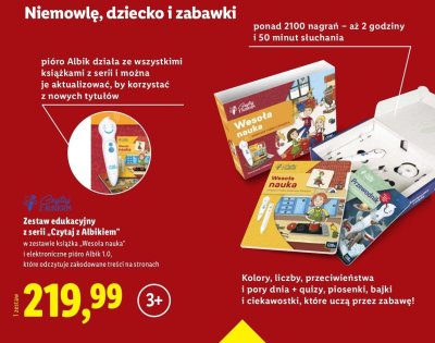 Zestaw edukacyjny Czytaj z Albikiem - Wesoła nauka promocja w Lidl