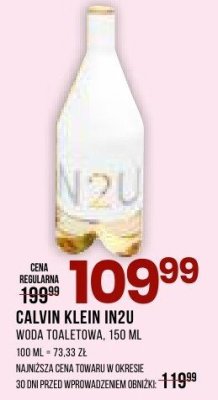 Perfumy CALVIN KLEIN IN2U woda toaletowa promocja w Drogerie Natura