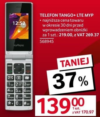 TELEFON TANGO+ LTE MYP promocja w Selgros