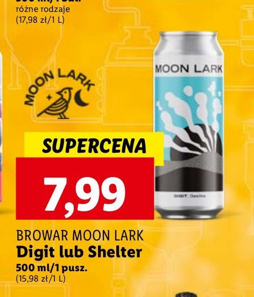 Piwo Moon lark shelter promocja