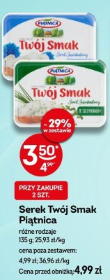 Serek Twój Smak Piątnica, różne rodzaje promocja w Żabka
