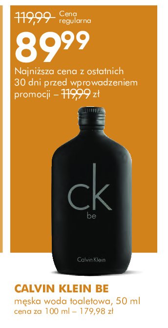 Woda toaletowa Calvin klein be promocja w Super-Pharm