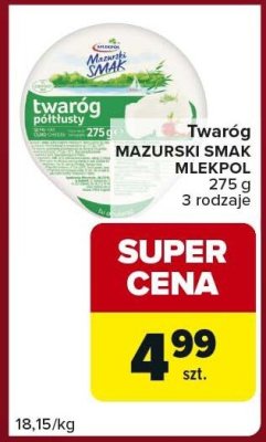 Twaróg MAZURSKI SMAK MLEKPOL promocja w Carrefour Express