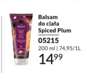 Balsam do ciała Spiced Plum Senses promocja w AVON