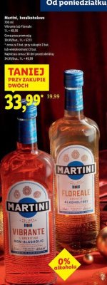 Wino bezalkoholowe Martini Vibrante promocja w Lidl