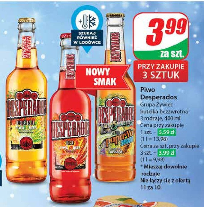 Piwo Desperados latin spirits papaya promocja w Dino