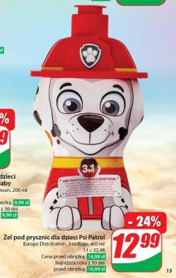 Żel pod prysznic i do kąpieli psi patrol promocja