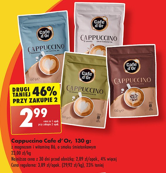 Cappuccino czekoladowe Cafe d'or cappuccino promocja