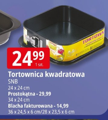 Tortownica kwadratowa SNB promocja w Leclerc