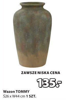 Wazon TOMMY S26 x W44 cm promocja w Jysk