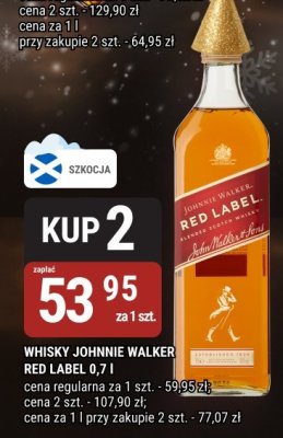 Whisky Johnnie Walker Red Label 0,7l promocja w bi1