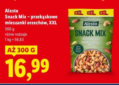 Przekąskowe mieszanki orzechów Alesto Snack Mix, XXL promocja w Lidl