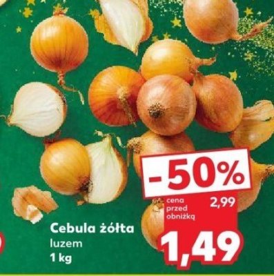 Cebula żółta luzem promocja w Kaufland