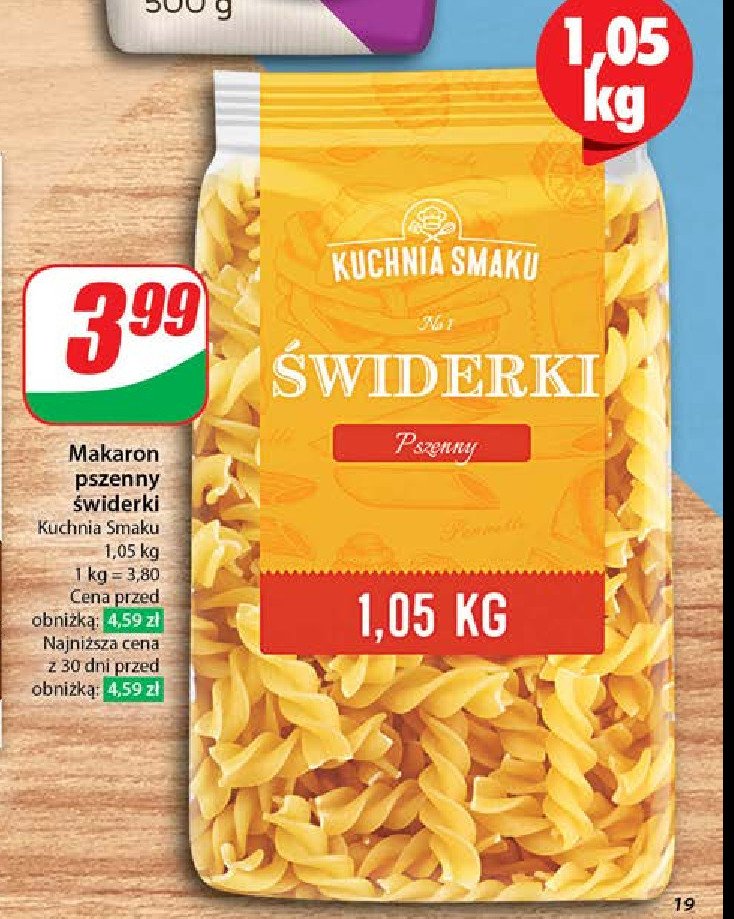 Makaron świderki Kuchnia smaku promocja