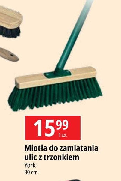 Miotła ulicówka 30 cm z kijem York promocja