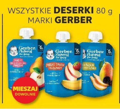 Wszystkie deserki 80 g Gerber TRZECI -100% promocja w Kaufland