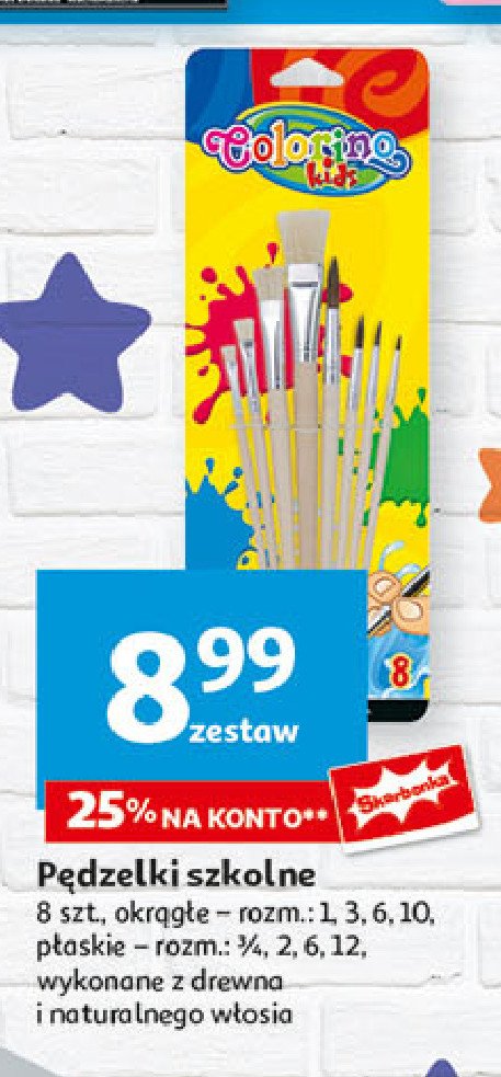 Pędzelki szkolne Colorino kids promocja