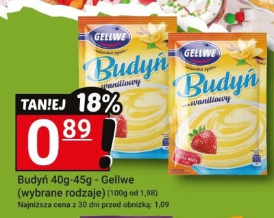 Budyń waniliowy 40g-45g - Gellwe (wybrane rodzaje) promocja w Hitpol