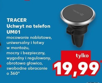 Uchwyt na telefon UM01 magnetyczne nablatowe, uniwersalny i łatwy w montażu, mocny i bezpieczny, wygodny i regulowany, obrotowa głowica, swobodne obracanie o 360° promocja w Kaufland