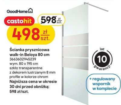 Ścianka prysznicowa walk-in Beloya promocja w Castorama