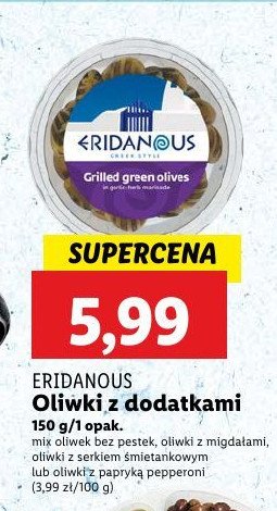 Oliwki z papryką pepperoni Eridanous promocja