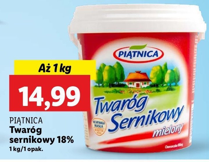 Twaróg sernikowy mielony Piątnica promocja