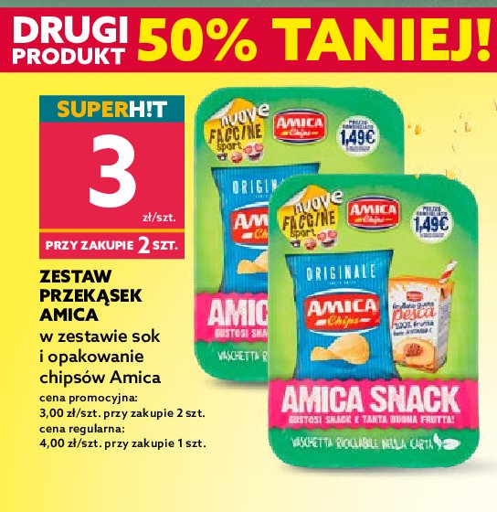 Chipsy + sok AMICA CHIPS promocja