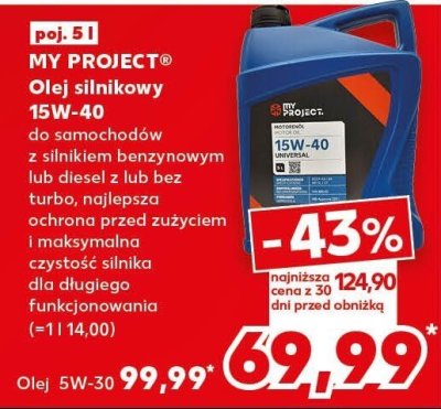 Olej silnikowy 5W-30 promocja w Kaufland
