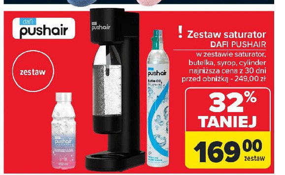 Saturator pushair czarny Dafi promocja w Carrefour Market