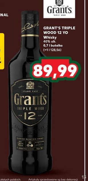 Whisky Grant's 12 yo promocja w Kaufland