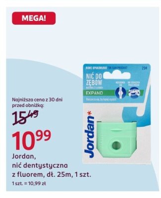 Nić dentystyczna z fluorem promocja w Rossmann