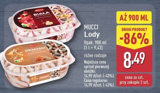 Lody orzeszki ziemne Mucci promocja