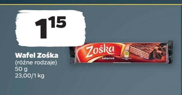 Wafelek kakaowy Zośka promocja