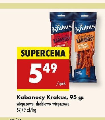 Kabanosy drobiowo-wieprzowe Krakus animex promocja