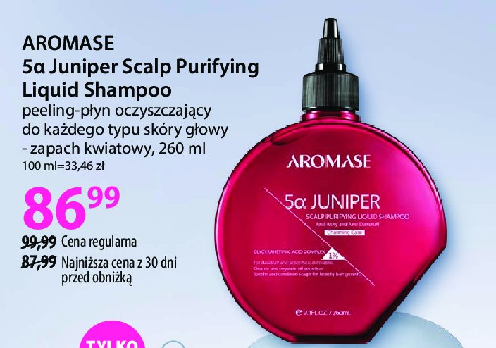 Peeling-płyn oczyszczający do skóry głowy kwiatowy Aromase promocja w Hebe